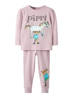 Soleim Pippi Pyjamas Set - Keepsake Lilac | Kläder - Underkläder & pyjamas - Nattlinnen & pyjamas | BabyMode
