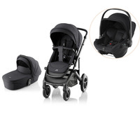 Britax Römer Smile 5Z Style Barnvagn Inkl.. Baby-Safe Core Babyskydd - Carbon Black/Space Black