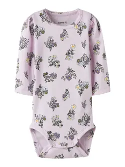 Doritta Långärmad Body - Lavender Fog