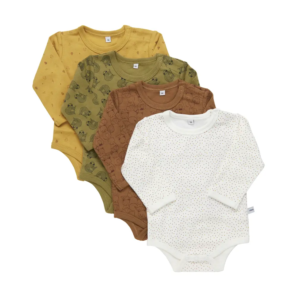 Långärmad Body 4-pack - Tinsel - 98 | Barnkläder - Bodys & overaller - Långärmad body | BabyMode