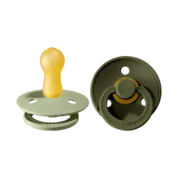 Napp Colour 2-pack Latex Rund 6-18 mån - Sage/Hunter Green | Baby & Barn - Sköta - Nappar | BabyMode