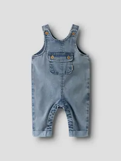 Ben Baggy Denim Hängselbyxor - Medium Blue Denim | Kläder - Underdelar - Hängsel & jumpsuits | BabyMode