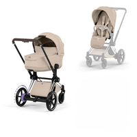 Cybex e-Priam Style Barnvagn - Cozy Beige/Chrome Brown