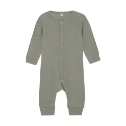 Jumpsuit Ull Solid - Forest Fog | Kläder - Ull - Ulloveraller | BabyMode