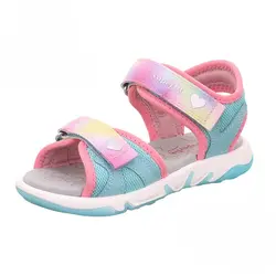 Pebbles Sandal - Ljusgrön/Rosa | Skor - Sandaler - Sandaler med öppen tå | BabyMode