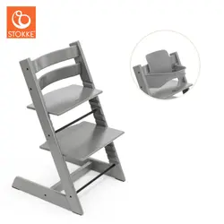 Tripp Trapp Stol & Babyset - Storm Grey | Baby & Barn | BabyMode