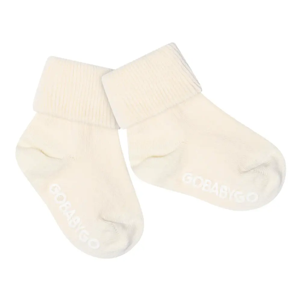 Halkstrumpor Bomull - Off White - 20/22 | Barnkläder - Strumpor & strumpbyxor - Halkfria strumpor | BabyMode