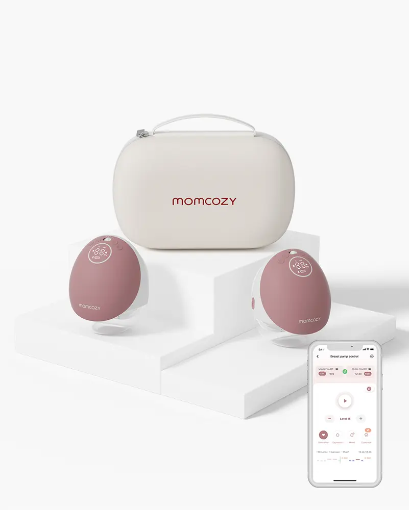 Momcozy M9 Bärbar Dubbelbröstpump - Red