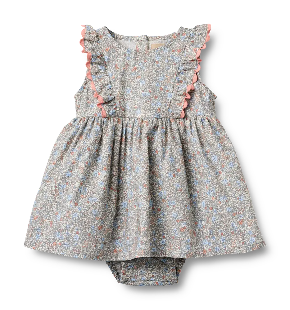 Sofia Bodyklänning - Air Blue Flowers - 92 | Barnkläder - Toppar - Bodyklänningar | BabyMode