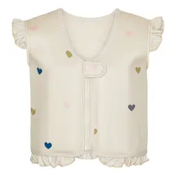 Simväst - Neopren - Frill - Milk - Hearts - Milk | Kläder - Badkläder - Badtillbehör - Badvästar | BabyMode